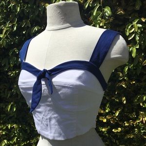 Hot Topic Sailor Pinup Crop Top